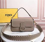 Fendi Baguette white leather bag 8BR600AH95F1F1M 28cm - 1