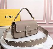 Fendi Baguette white leather bag 8BR600AH95F1F1M 28cm - 5
