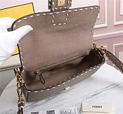 Fendi Baguette white leather bag 8BR600AH95F1F1M 28cm - 3