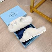 Prada Shearling sandals white - 3