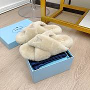 Prada Shearling sandals beige - 1