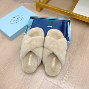 Prada Shearling sandals beige - 2