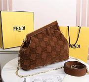 Fendi First medium brown suede bag 8BP127AGXKF1992 32.5cm - 4