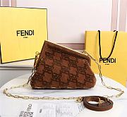 Fendi First small brown suede bag 8BP127AGXKF1992 26cm - 4