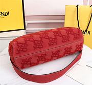 Fendi First medium red suede bag 8BP127AGXKF0C3Q 32.5cm - 3