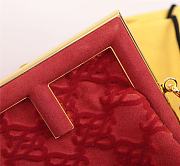 Fendi First medium red suede bag 8BP127AGXKF0C3Q 32.5cm - 5