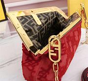 Fendi First small red suede bag 8BP127AGXKF0C3Q 32.5cm - 6