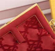 Fendi First small red suede bag 8BP127AGXKF0C3Q 32.5cm - 2