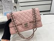 Chanel Classic handbag grained calfskin with silver-metal/pink A58600 25cm - 2