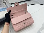 Chanel Classic handbag grained calfskin with silver-metal/pink A58600 25cm - 4