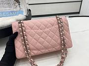 Chanel Classic handbag grained calfskin with silver-metal/pink A58600 25cm - 5