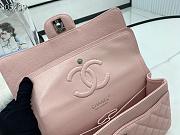 Chanel Classic handbag grained calfskin with silver-metal/pink A58600 25cm - 6