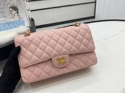 Chanel Classic handbag grained calfskin with gold-metal/pink A58600 25cm - 1