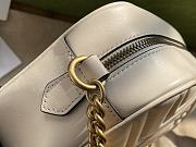Gucci GG Marmont small matelassé shoulder bag white lether 447632 24cm - 6