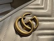 Gucci GG Marmont small matelassé shoulder bag white lether 447632 24cm - 3