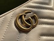 Gucci GG Marmont matelassé mini bag white leather 448065 18cm - 5