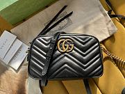 Gucci GG Marmont small matelassé shoulder bag black lether 447632 24cm - 1