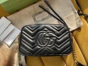 Gucci GG Marmont small matelassé shoulder bag black lether 447632 24cm - 3