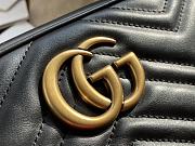 Gucci GG Marmont small matelassé shoulder bag black lether 447632 24cm - 2