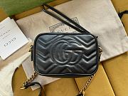 Gucci GG Marmont matelassé mini bag black leather 448065 18cm - 3