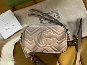 Gucci GG Marmont matelassé mini bag beige leather 448065 18cm - 4