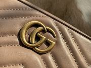 Gucci GG Marmont matelassé mini bag beige leather 448065 18cm - 6