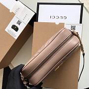 Gucci GG Marmont small matelassé shoulder bag dusty pink lether 447632 24cm - 2