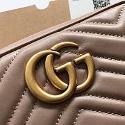 Gucci GG Marmont small matelassé shoulder bag dusty pink lether 447632 24cm - 5
