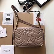 Gucci GG Marmont matelassé mini bag dusty pink leather 448065 18cm - 4