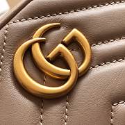Gucci GG Marmont matelassé mini bag dusty pink leather 448065 18cm - 2
