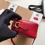 Gucci GG Marmont matelassé mini bag hibiscus red leather 448065 18cm - 4