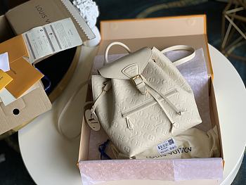 LV Montsouris backpack white leather M45397 27.5cm