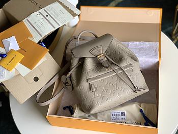 LV Montsouris backpack tourterelle gray leather M45410 27.5cm