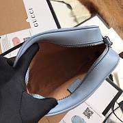 Gucci GG Marmont small matelassé shoulder bag pastel blue lether 447632 24cm - 6