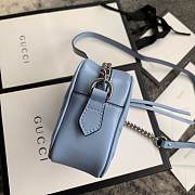 Gucci GG Marmont matelassé mini bag pastel blue leather 448065 18cm - 2