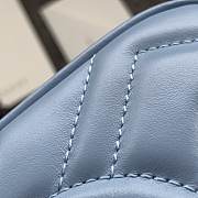 Gucci GG Marmont matelassé mini bag pastel blue leather 448065 18cm - 4