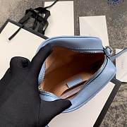 Gucci GG Marmont matelassé mini bag pastel blue leather 448065 18cm - 5