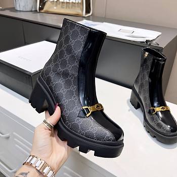 Gucci Interlocking G horsebit boot black