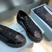 Prada Double Wheel sequin sneakers black - 2
