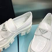 Prada white Chocolate brushed leather loafers - 3