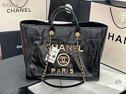 Chanel large Shopping bag black lambskin 40cm - 1