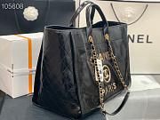 Chanel large Shopping bag black lambskin 40cm - 2