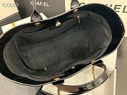 Chanel large Shopping bag black lambskin 40cm - 3