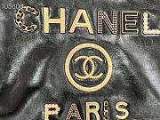 Chanel large Shopping bag black lambskin 40cm - 5