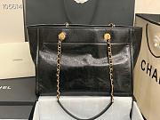 Chanel large Shopping bag black lambskin 33cm - 6