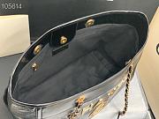Chanel large Shopping bag black lambskin 33cm - 5