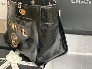 Chanel large Shopping bag black lambskin 33cm - 3