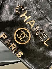 Chanel large Shopping bag black lambskin 33cm - 2
