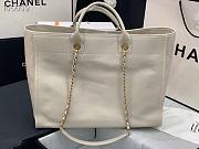 Chanel large Shopping bag white lambskin 40cm - 6