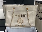 Chanel large Shopping bag white lambskin 33cm - 2